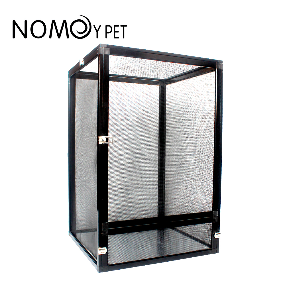 Factory Customized Large Glass Vivarium - Black Aluminum Alloy